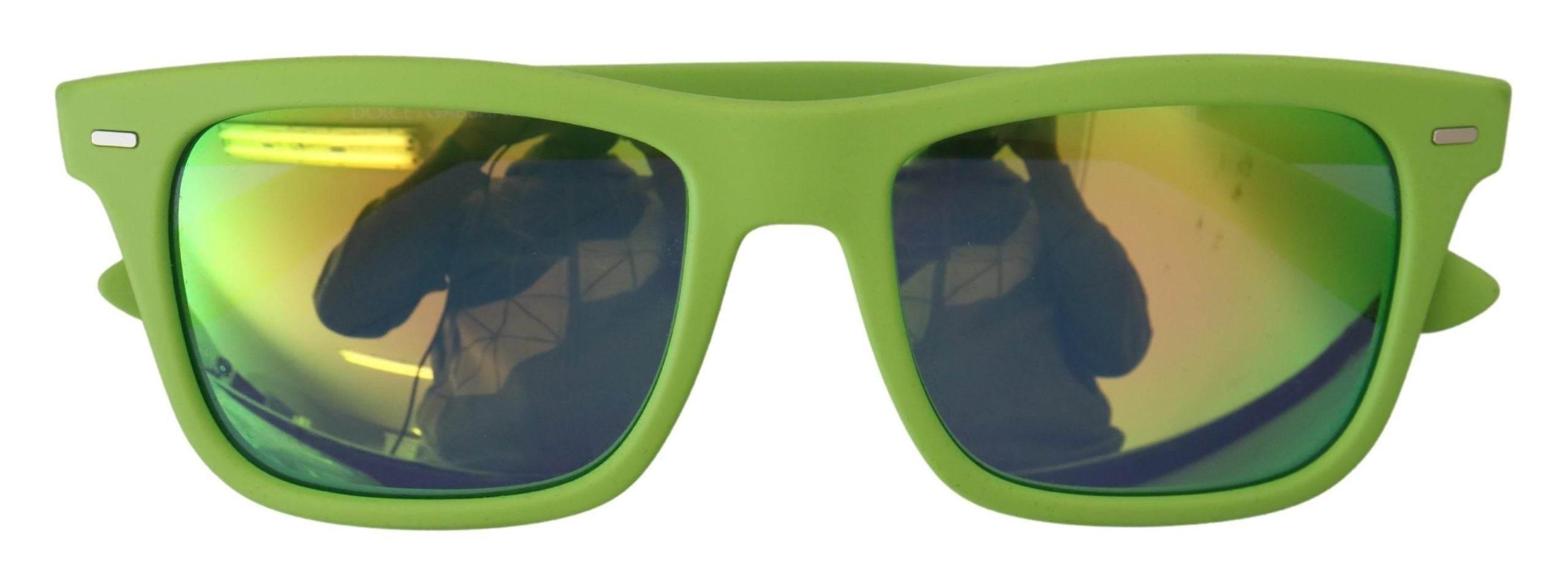 Dolce & Gabbana Green Rubber Full Rim Frame Shades DG6095 Acid Sunglasses - Hilstor