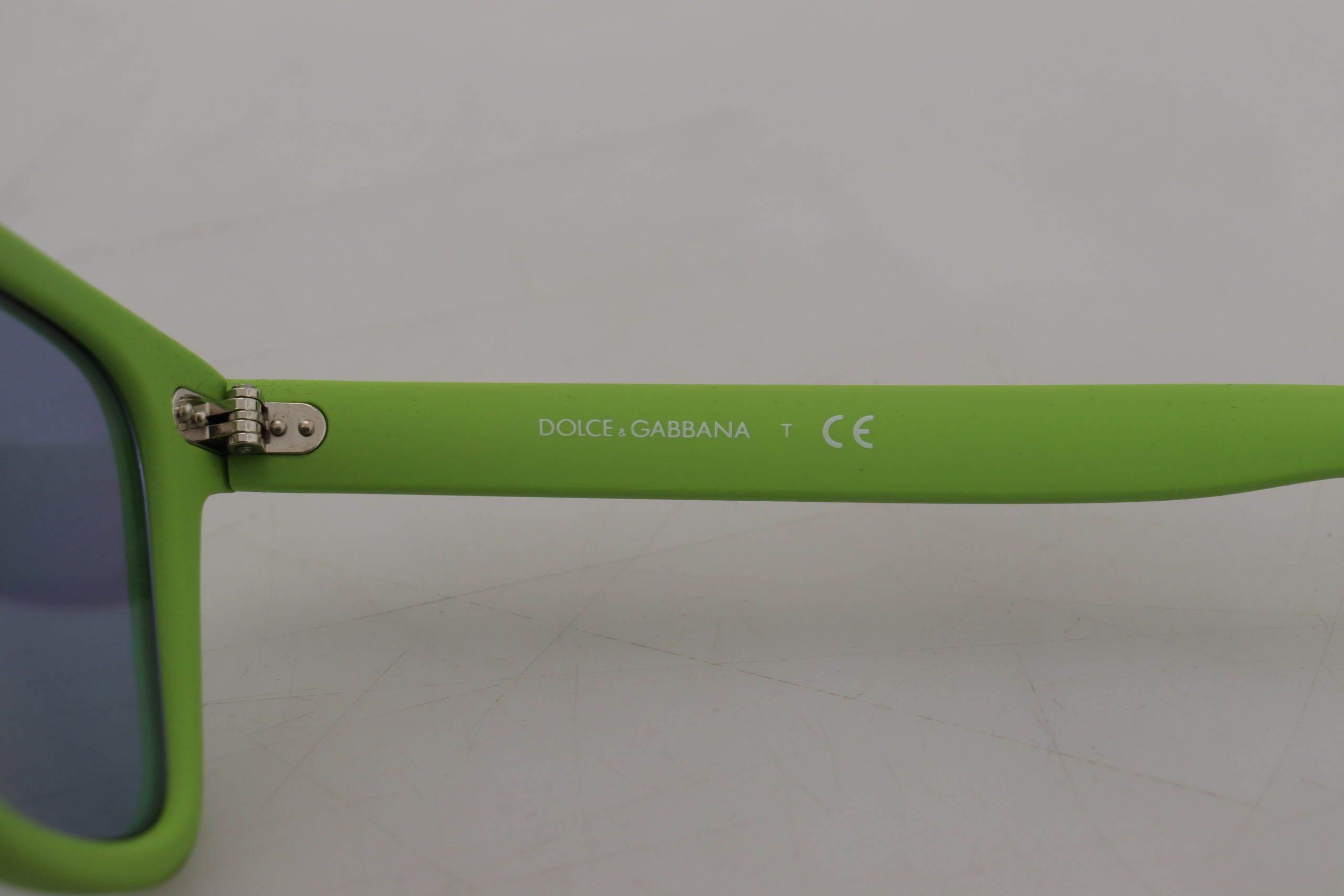 Dolce & Gabbana Green Rubber Full Rim Frame Shades DG6095 Acid Sunglasses - Hilstor