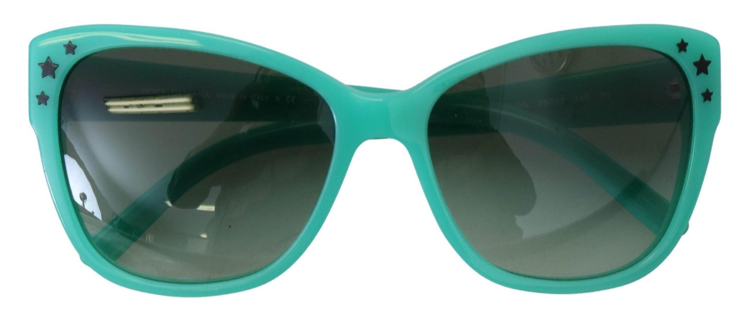 Dolce & Gabbana Green Stars Acetate Square Shades DG4124 Sunglasses - Hilstor