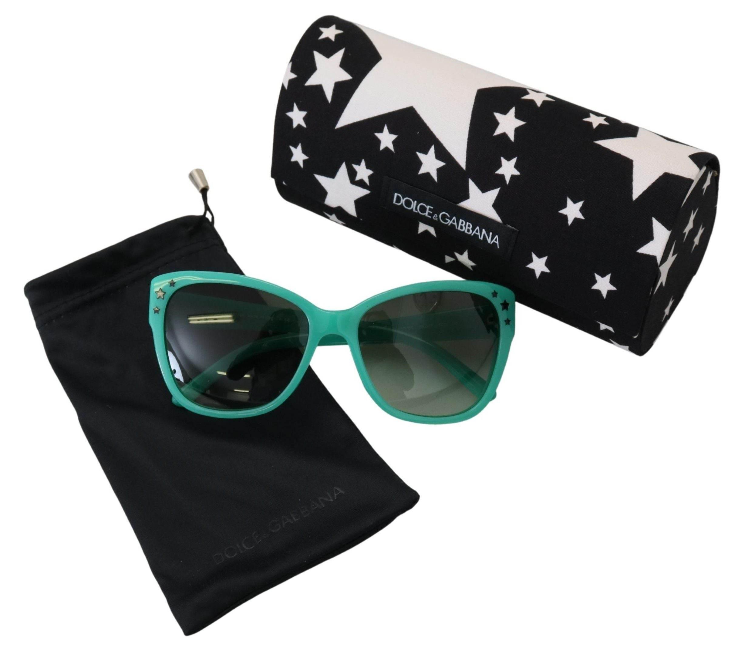 Dolce & Gabbana Green Stars Acetate Square Shades DG4124 Sunglasses - Hilstor