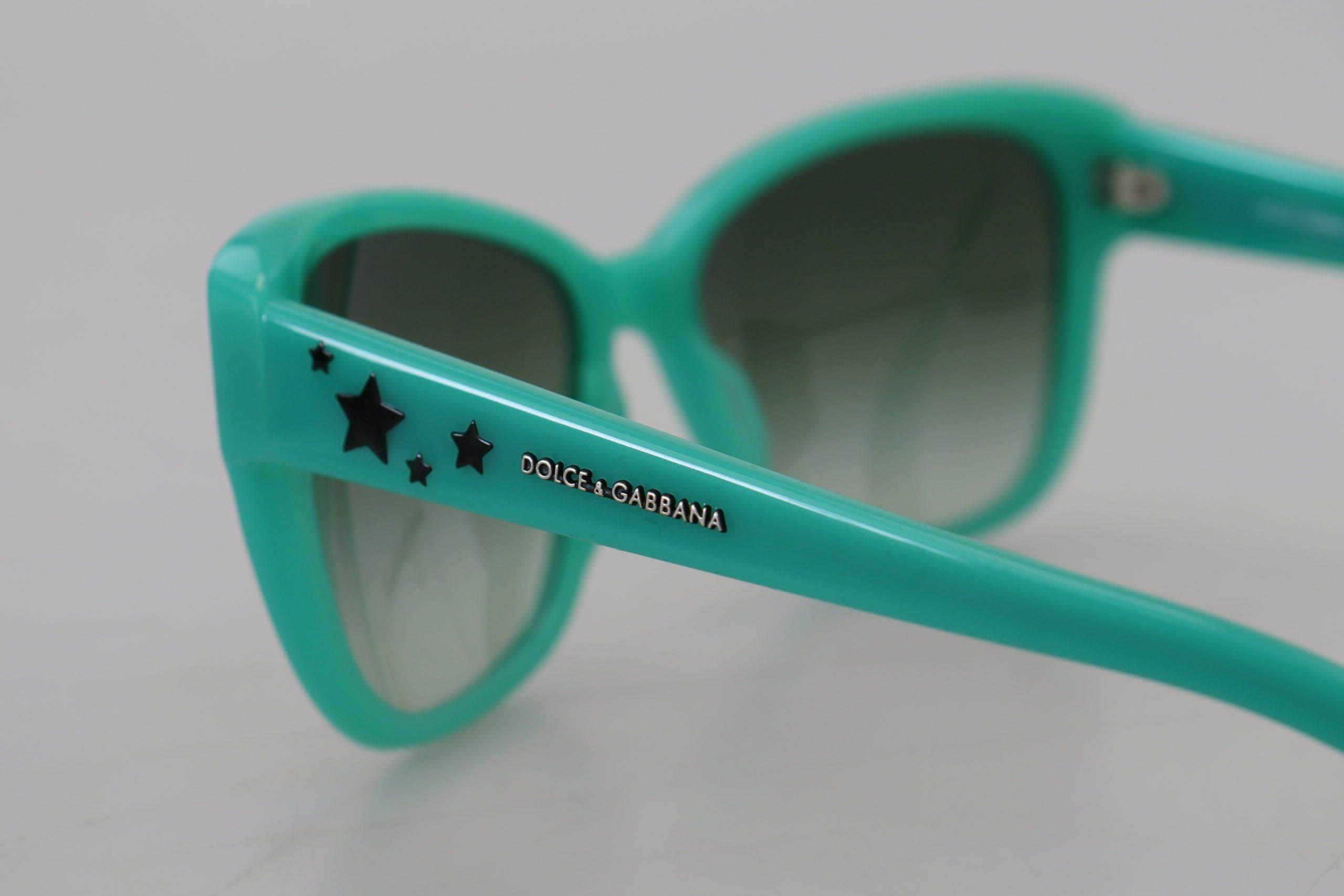 Dolce & Gabbana Green Stars Acetate Square Shades DG4124 Sunglasses - Hilstor
