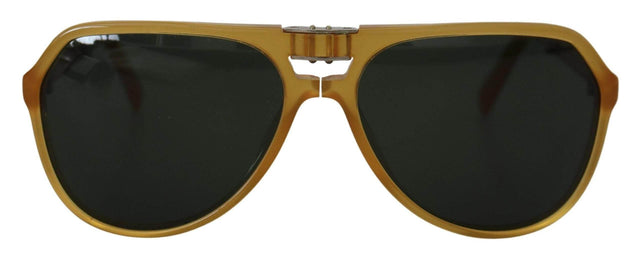 Dolce & Gabbana Yellow Acetate Black Lens Aviator DG4196 Sunglasses - Hilstor
