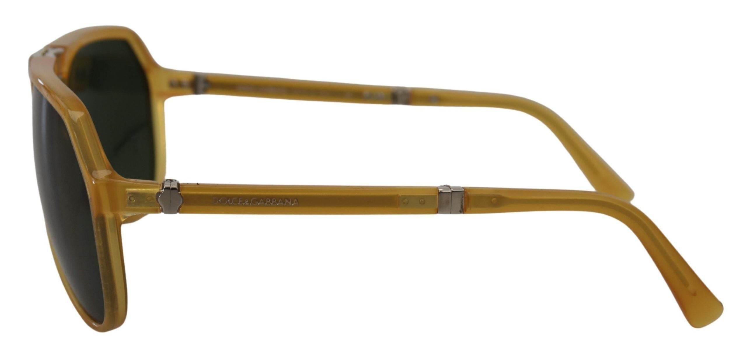 Dolce & Gabbana Yellow Acetate Black Lens Aviator DG4196 Sunglasses - Hilstor