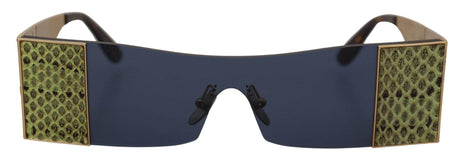Dolce & Gabbana Gold Metal Rectangle Shades DG2263 Sunglasses - Hilstor