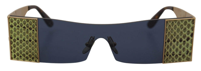 Dolce & Gabbana Gold Metal Rectangle Shades DG2263 Sunglasses - Hilstor
