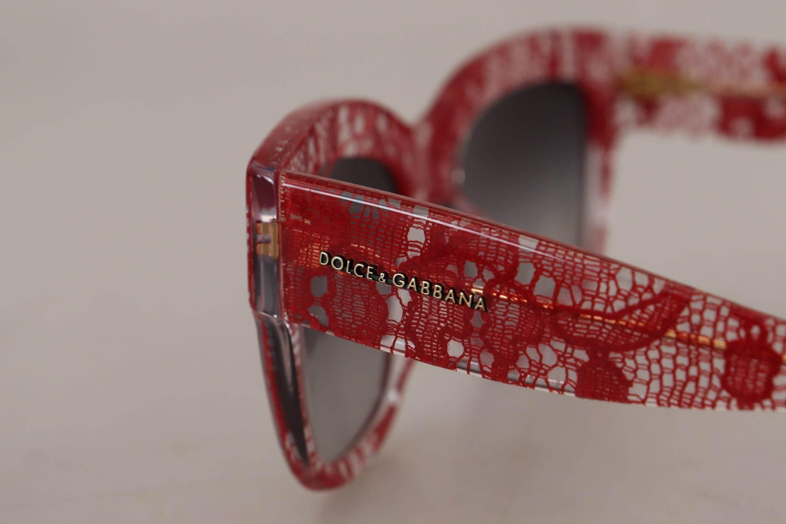 Dolce & Gabbana Sicilian Lace Accented Designer Sunglasses - Hilstor