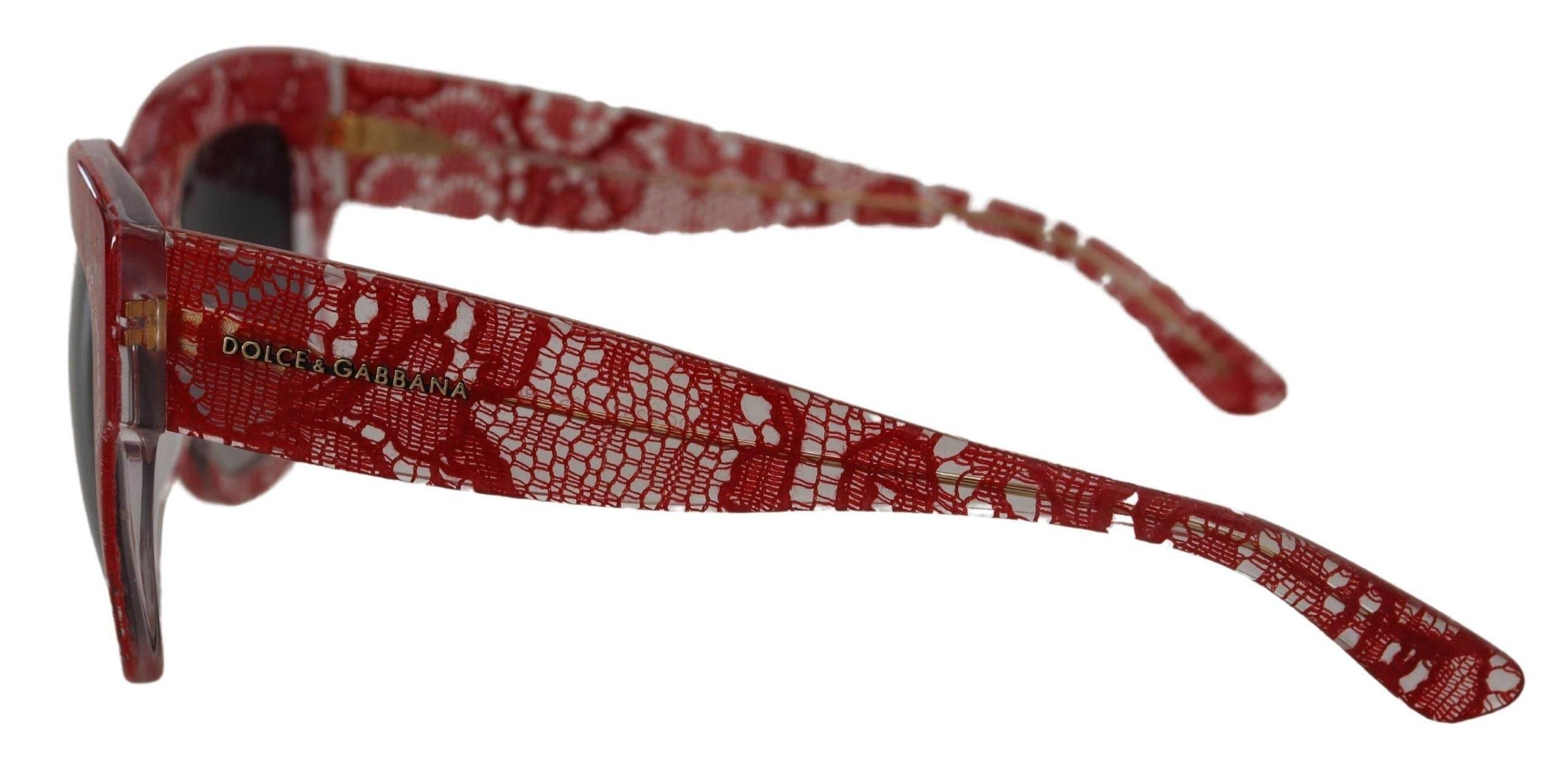 Dolce & Gabbana Chic Sicilian Lace Tinted Sunglasses - Hilstor