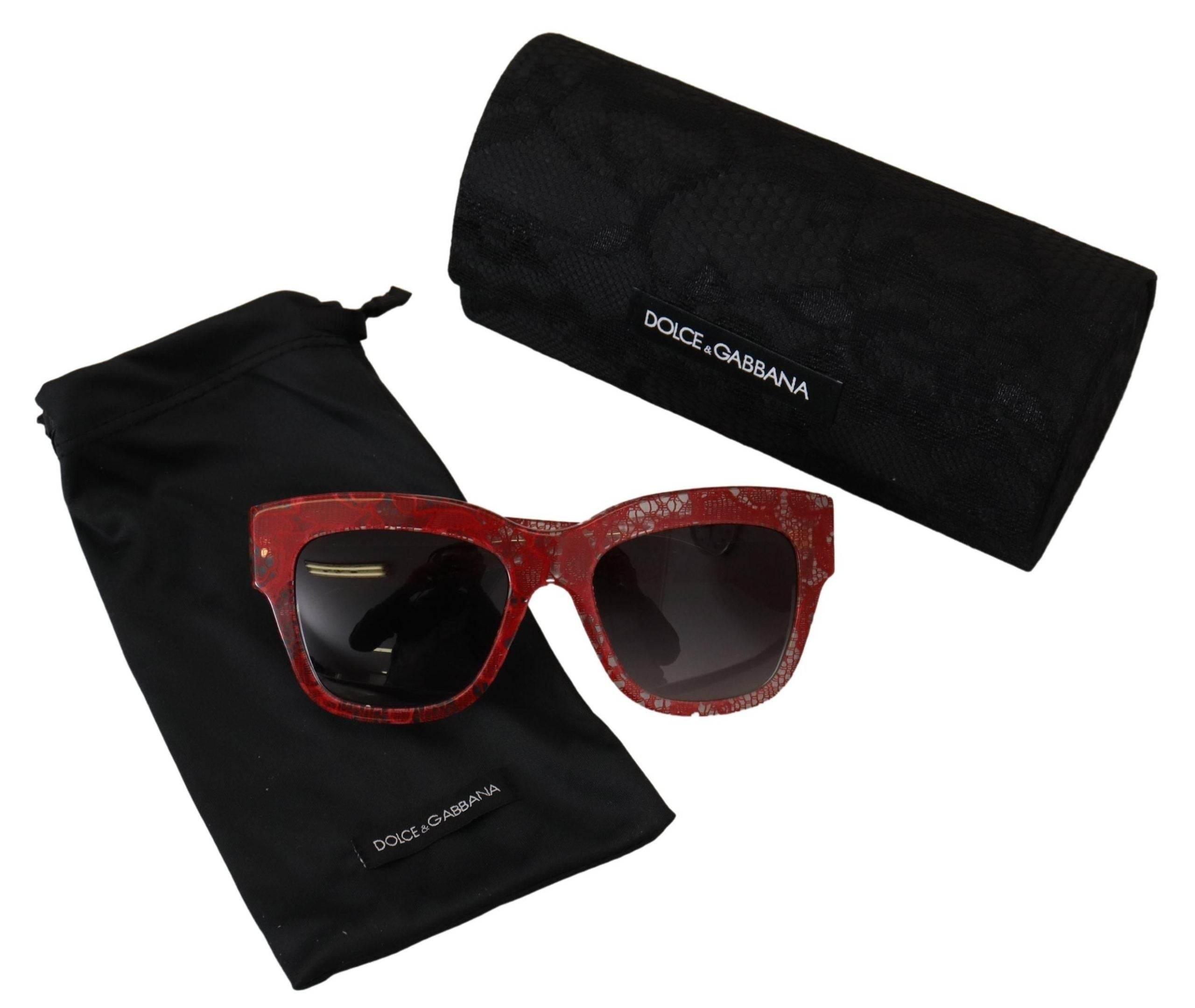 Dolce & Gabbana Chic Sicilian Lace Tinted Sunglasses - Hilstor