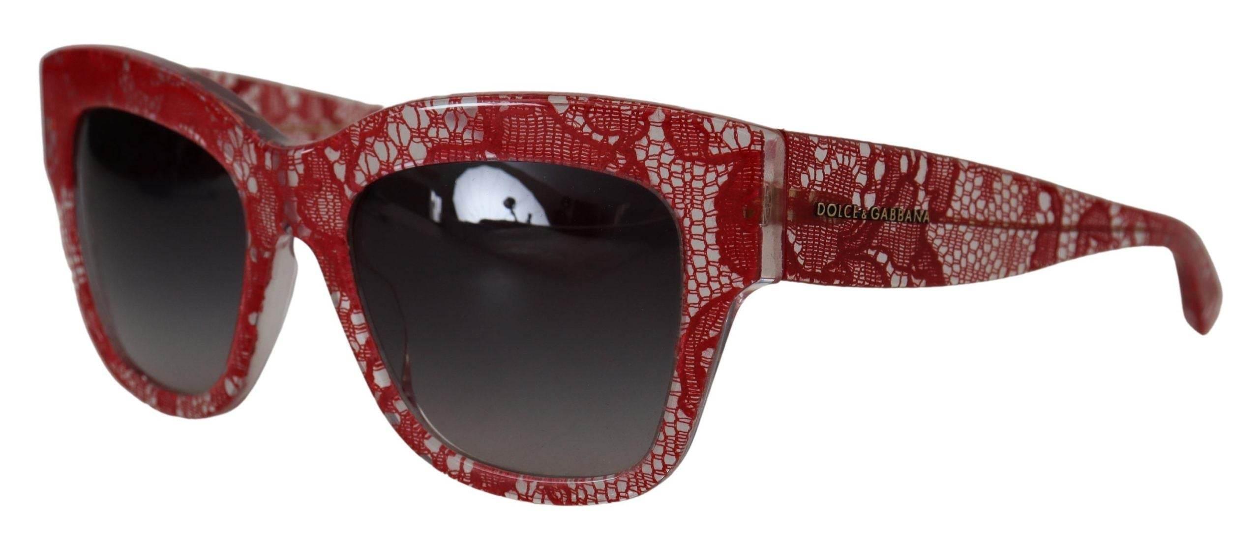 Dolce & Gabbana Chic Sicilian Lace Tinted Sunglasses - Hilstor