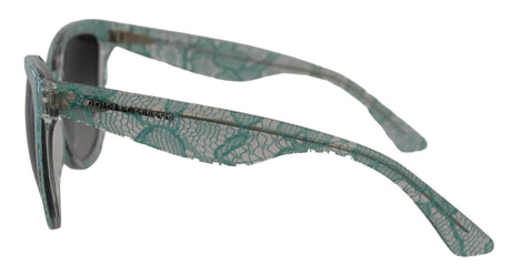 Dolce & Gabbana Blue Lace Acetate Crystal Round DG4190 Sunglasses - Hilstor
