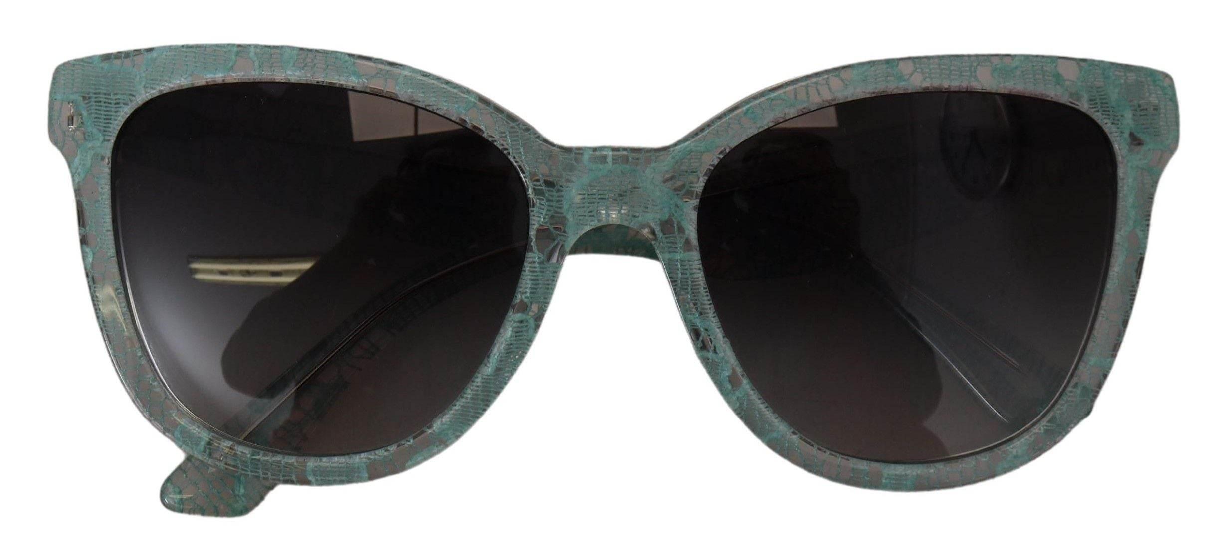 Dolce & Gabbana Blue Lace Acetate Crystal Round DG4190 Sunglasses - Hilstor