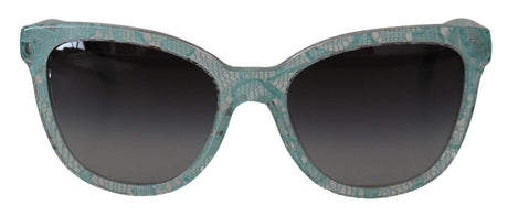 Dolce & Gabbana Blue Lace Acetate Crystal Round DG4190 Sunglasses - Hilstor