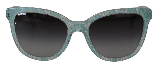 Dolce & Gabbana Blue Lace Acetate Crystal Round DG4190 Sunglasses - Hilstor