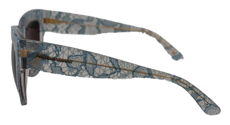 Dolce & Gabbana Blue Lace Acetate Crystal Butterfly DG4231 Sunglasses - Hilstor