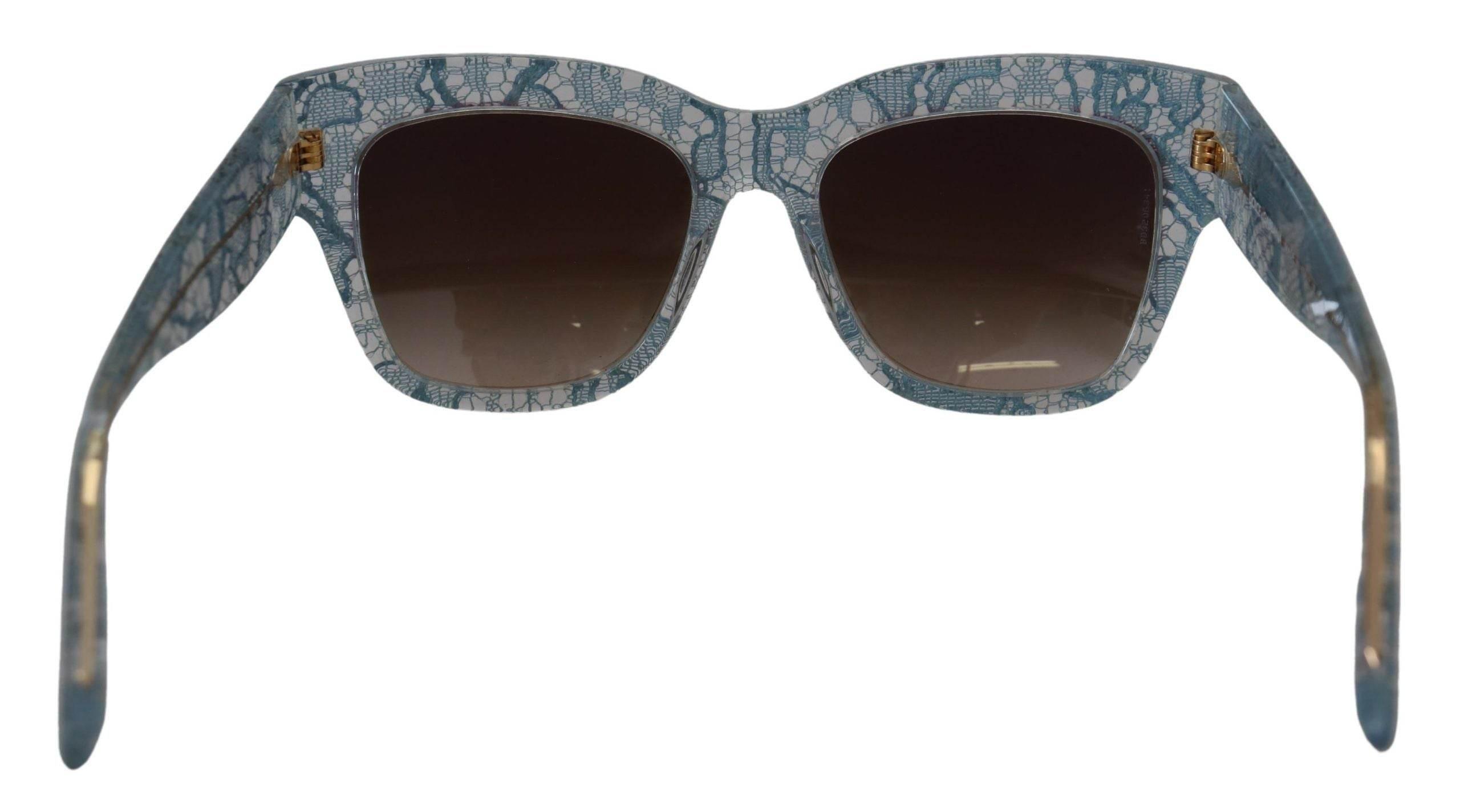 Dolce & Gabbana Blue Lace Acetate Crystal Butterfly DG4231 Sunglasses - Hilstor
