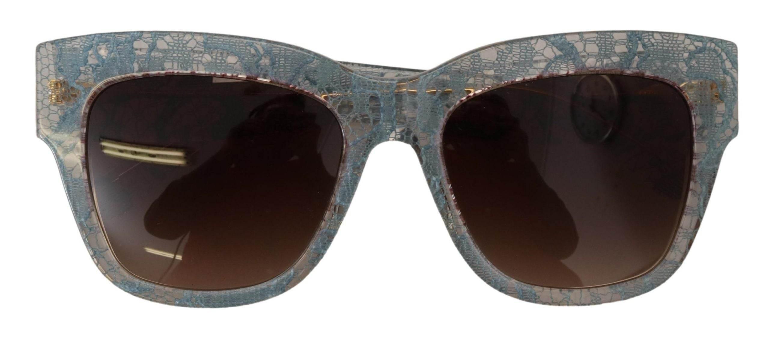 Dolce & Gabbana Blue Lace Acetate Crystal Butterfly DG4231 Sunglasses - Hilstor