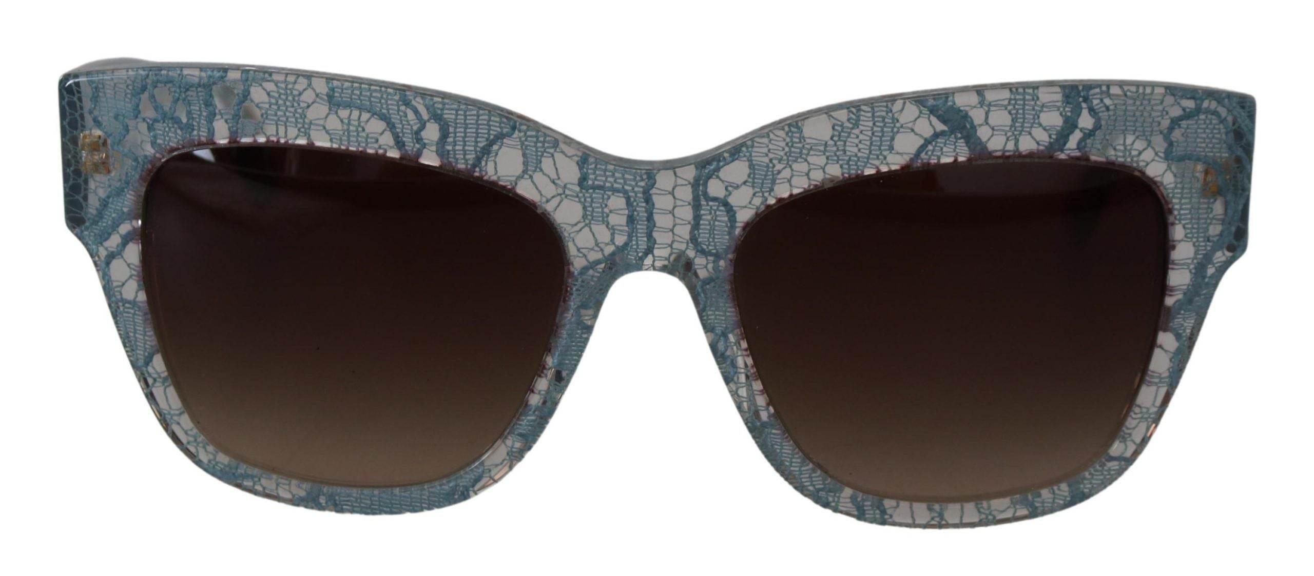 Dolce & Gabbana Blue Lace Acetate Crystal Butterfly DG4231 Sunglasses - Hilstor