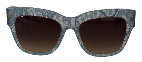 Dolce & Gabbana Blue Lace Acetate Crystal Butterfly DG4231 Sunglasses - Hilstor