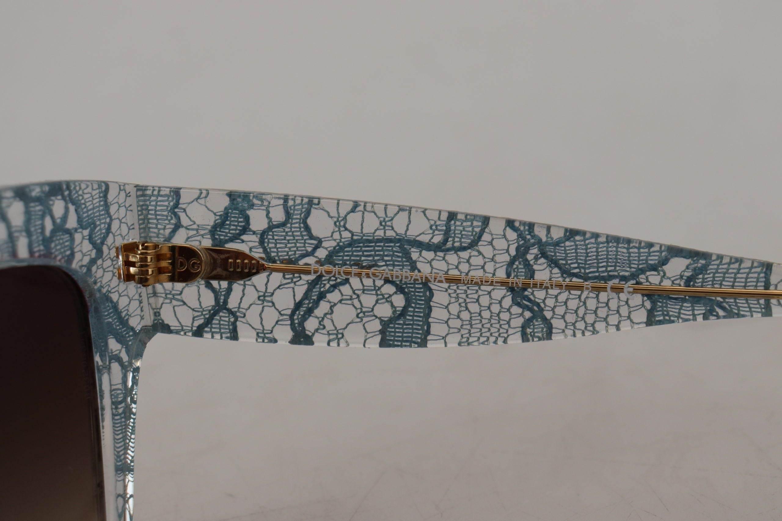 Dolce & Gabbana Blue Lace Acetate Crystal Butterfly DG4231 Sunglasses - Hilstor