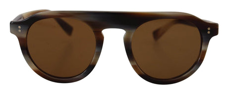 Dolce & Gabbana Brown Tortoise Oval Full Rim Eyewear DG4306 Sunglasses - Hilstor