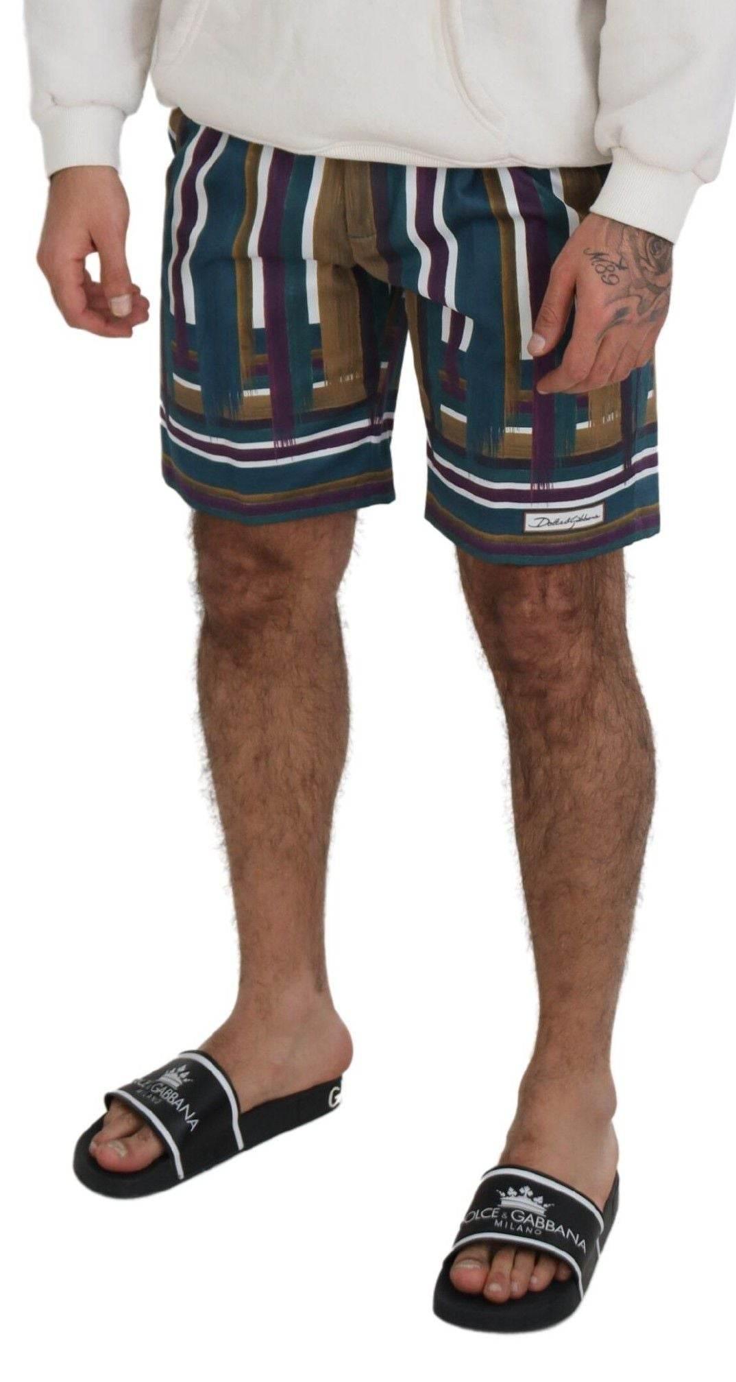 Dolce & Gabbana Chic Multicolor Chino Shorts - Regular Fit - Hilstor