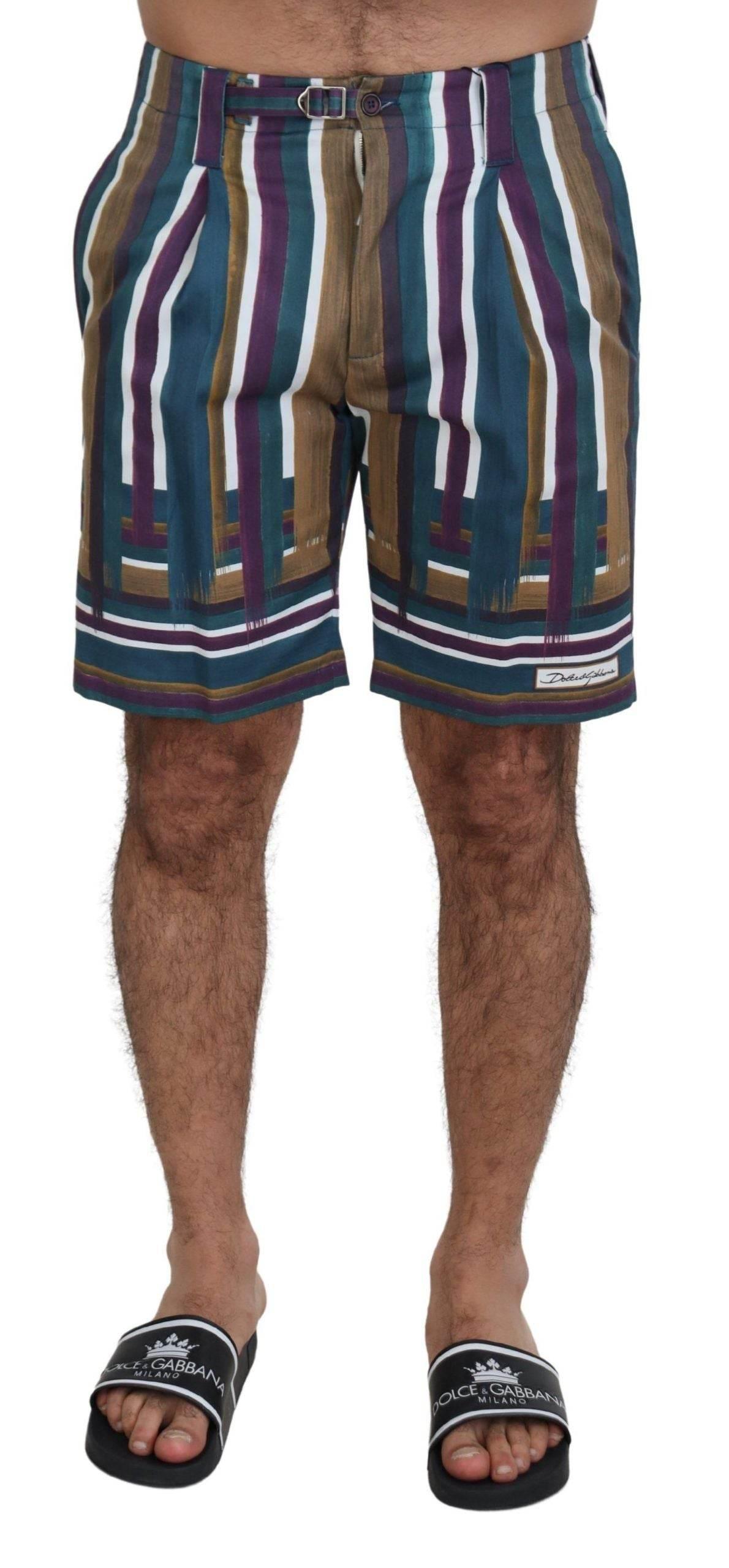 Dolce & Gabbana Chic Multicolor Chino Shorts - Regular Fit - Hilstor