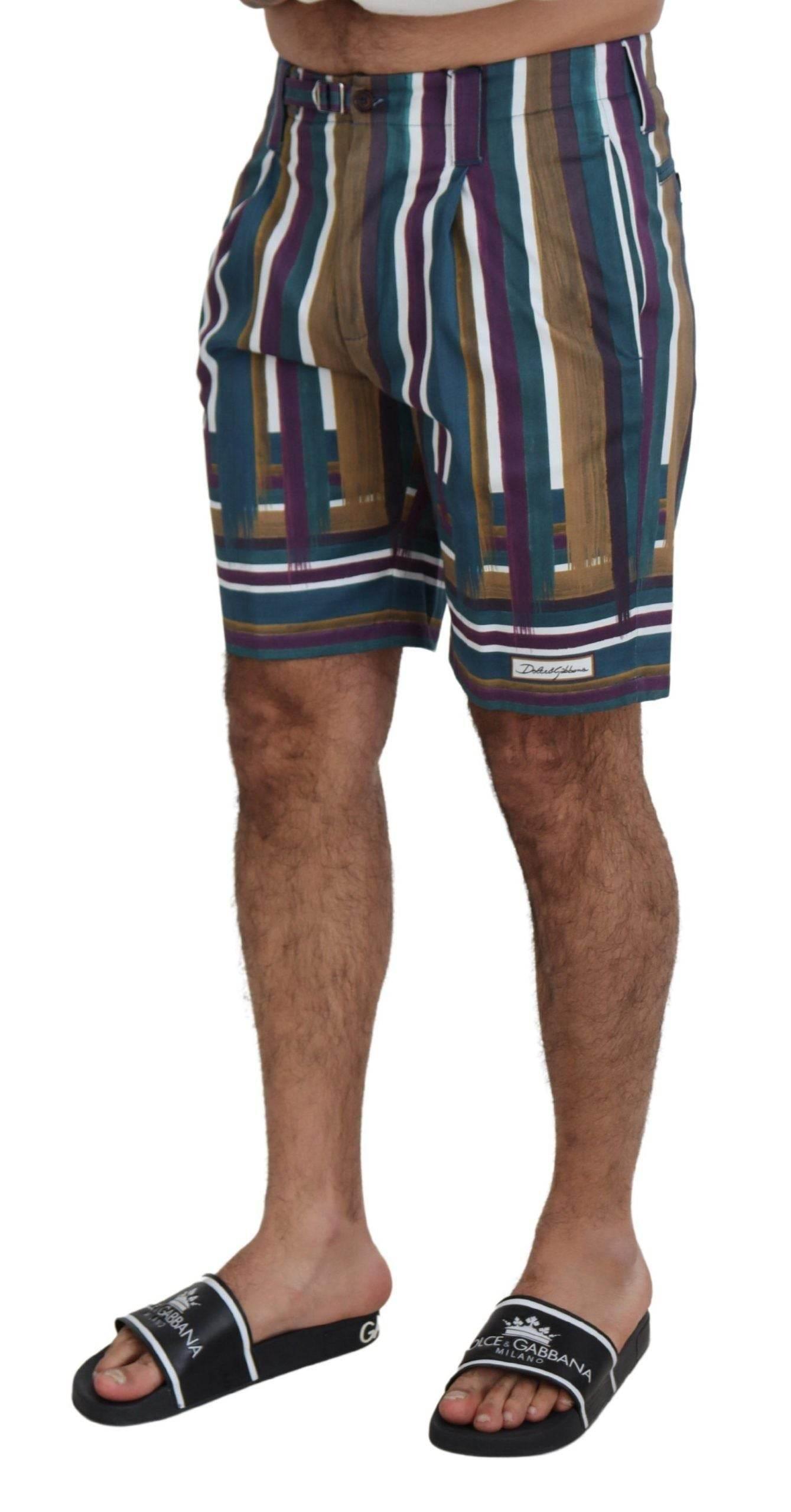 Dolce & Gabbana Chic Multicolor Chino Shorts - Regular Fit - Hilstor