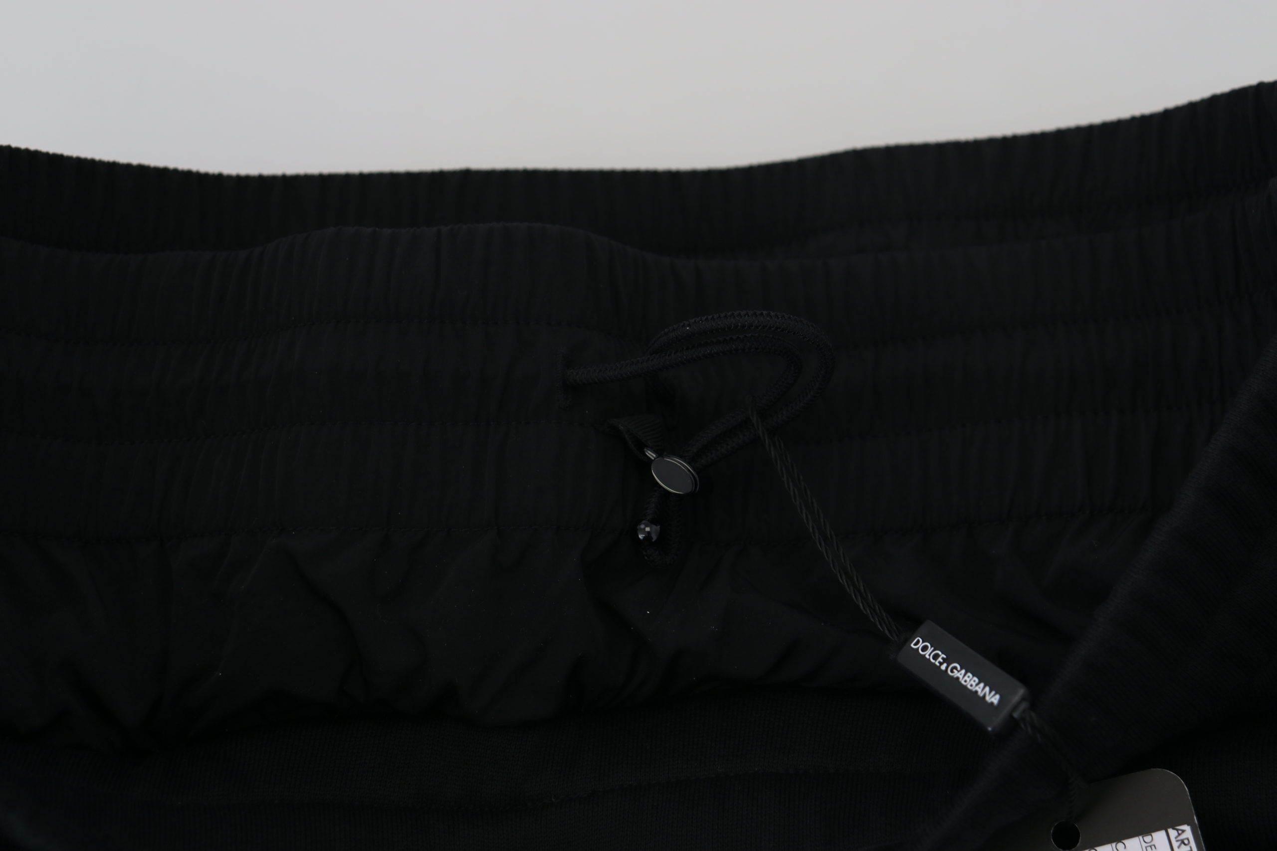 Dolce & Gabbana Black Cotton Bermuda Cargo Shorts - Hilstor