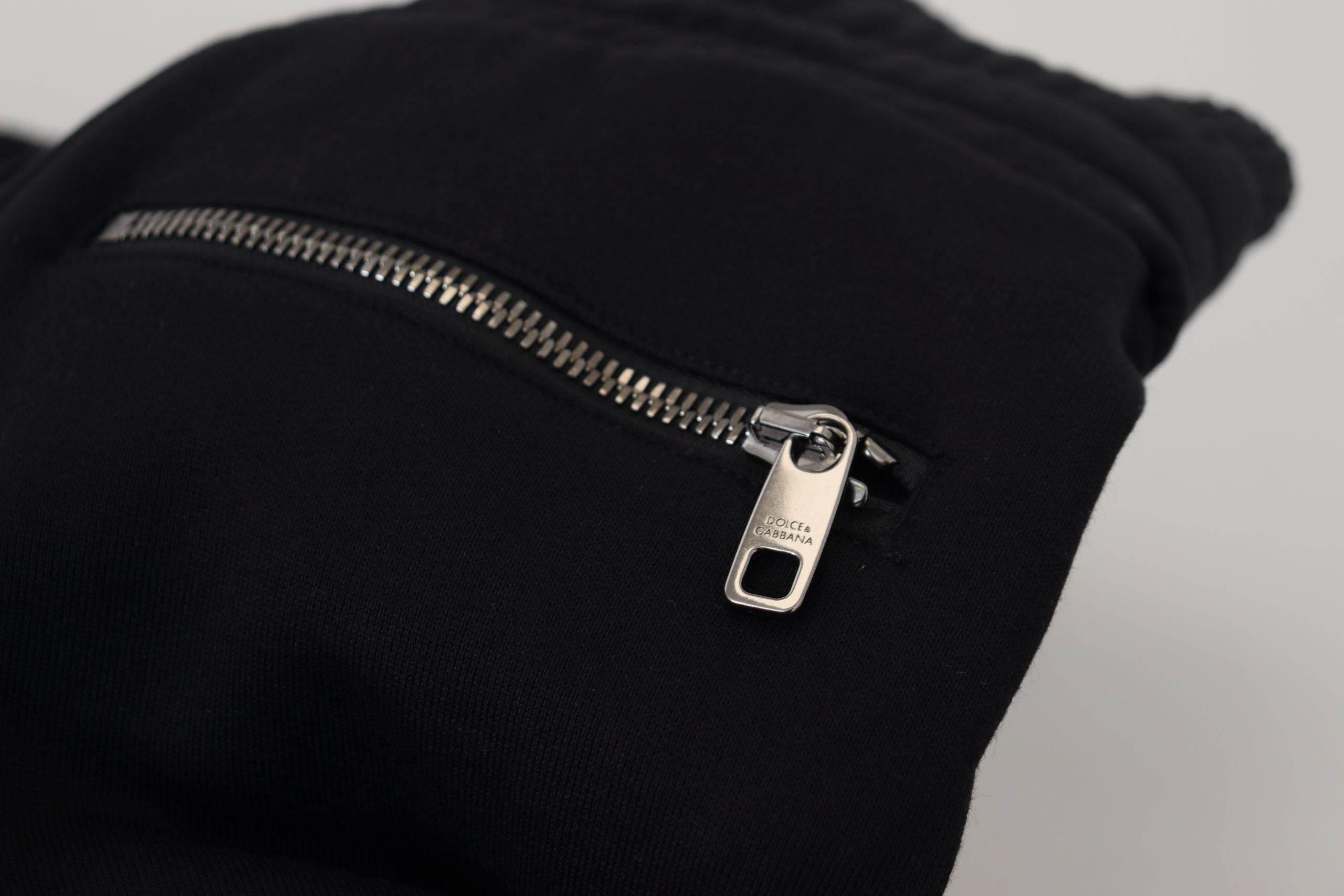 Dolce & Gabbana Black Cotton Bermuda Cargo Shorts - Hilstor