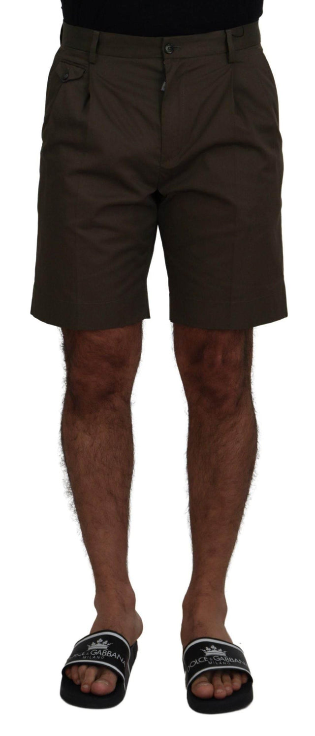 Dolce & Gabbana Green Chinos Cotton Casual Shorts - Hilstor