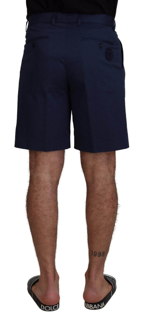 Dolce & Gabbana Blue Chinos Cotton Stretch Casual Shorts - Hilstor