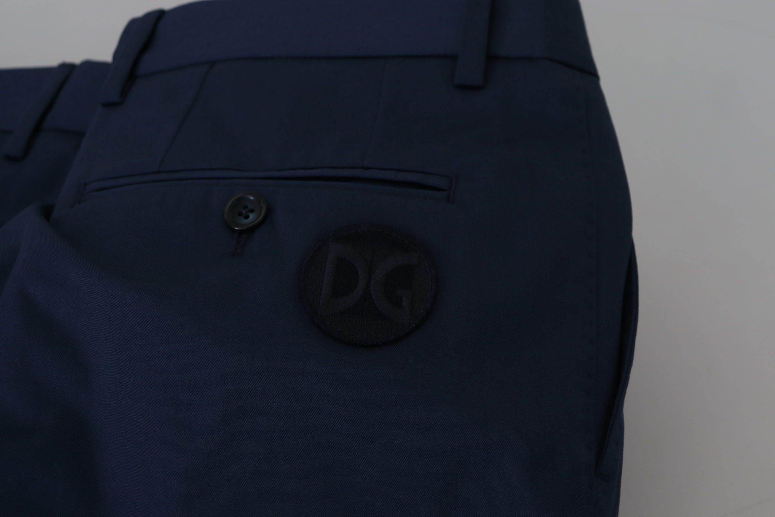 Dolce & Gabbana Blue Chinos Cotton Stretch Casual Shorts - Hilstor