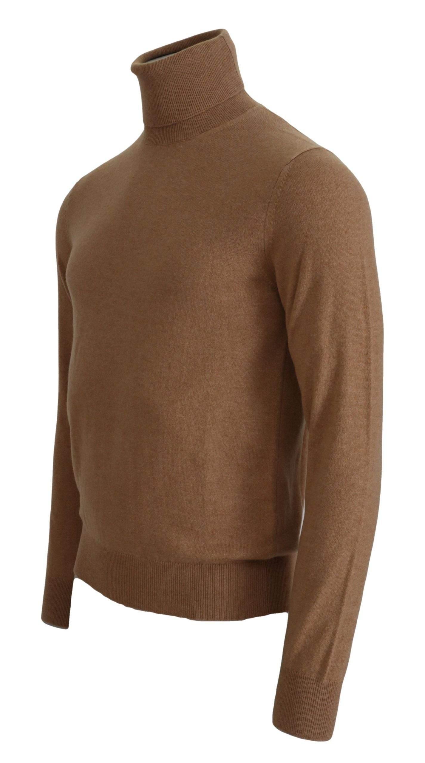 Dolce & Gabbana Beige Cashmere Turtleneck Pullover Sweater - Hilstor