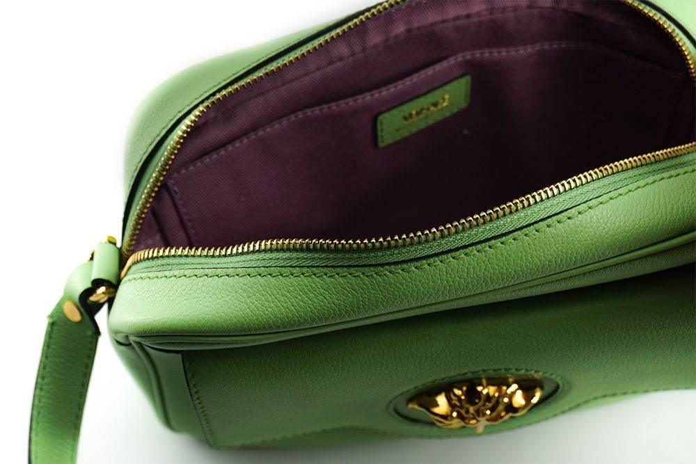 Versace Elegant Mint Green Leather Camera Case Bag - Hilstor