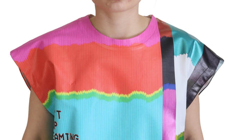Dolce & Gabbana Multicolor Sleeveless Cotton Top - Hilstor