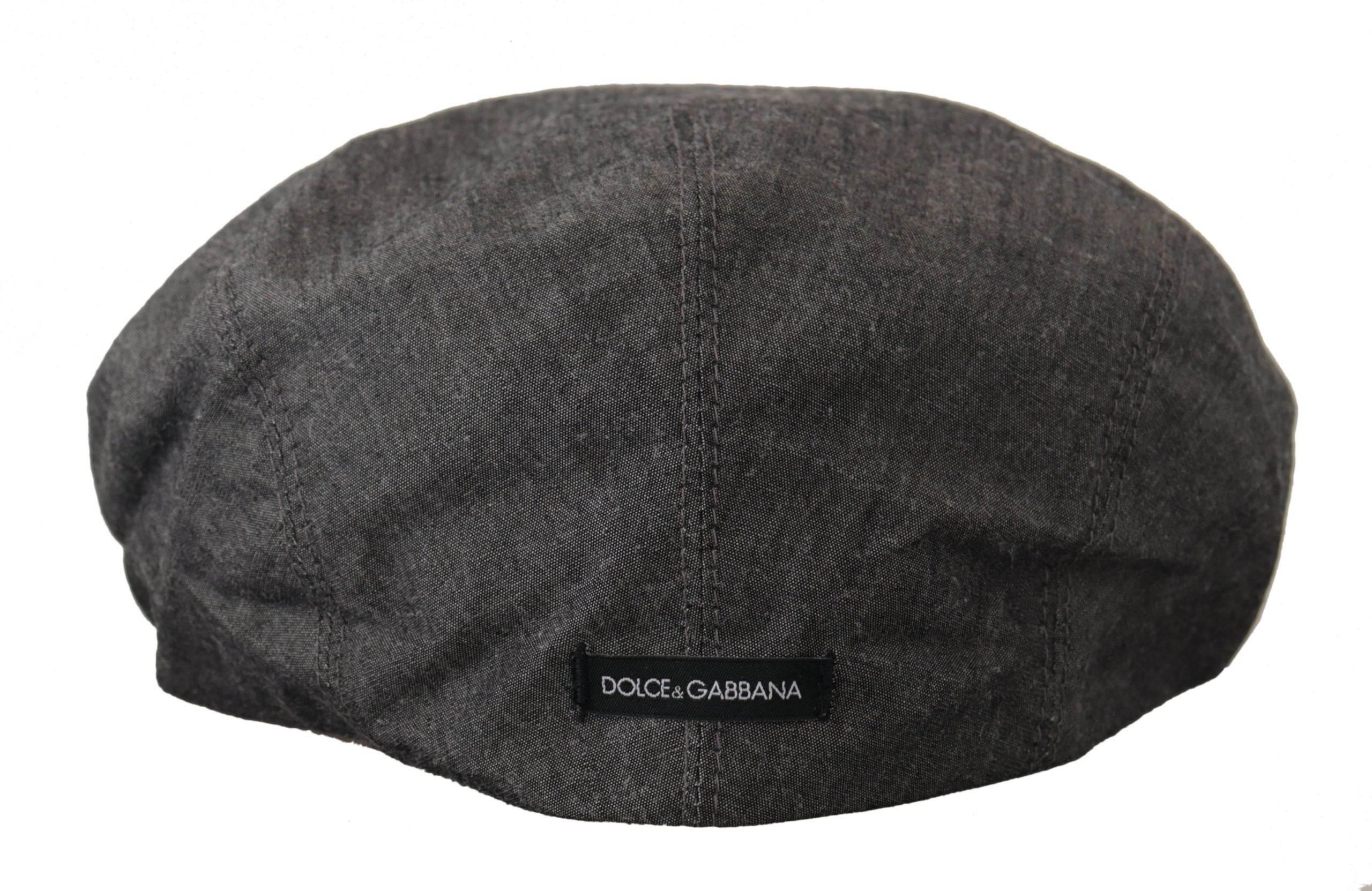 Dolce & Gabbana Elegant Gray Newsboy Hat - Hilstor