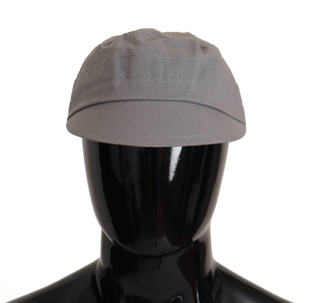 Dolce & Gabbana Elegant Gray Newsboy Cap - Classic Accessory - Hilstor