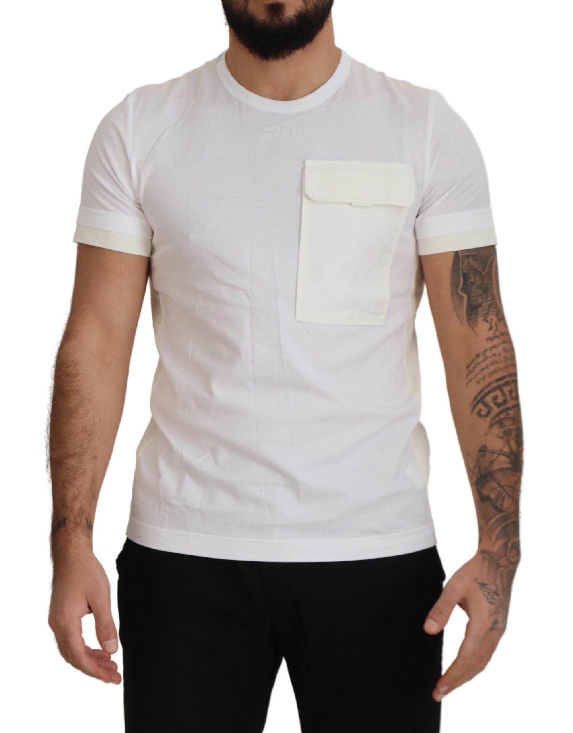 Dolce & Gabbana White Flap Pocket Short Sleeves T-shirt - Hilstor
