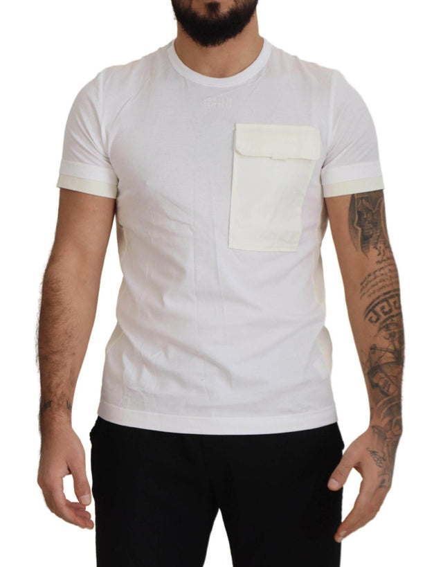 Dolce & Gabbana White Flap Pocket Short Sleeves T-shirt - Hilstor