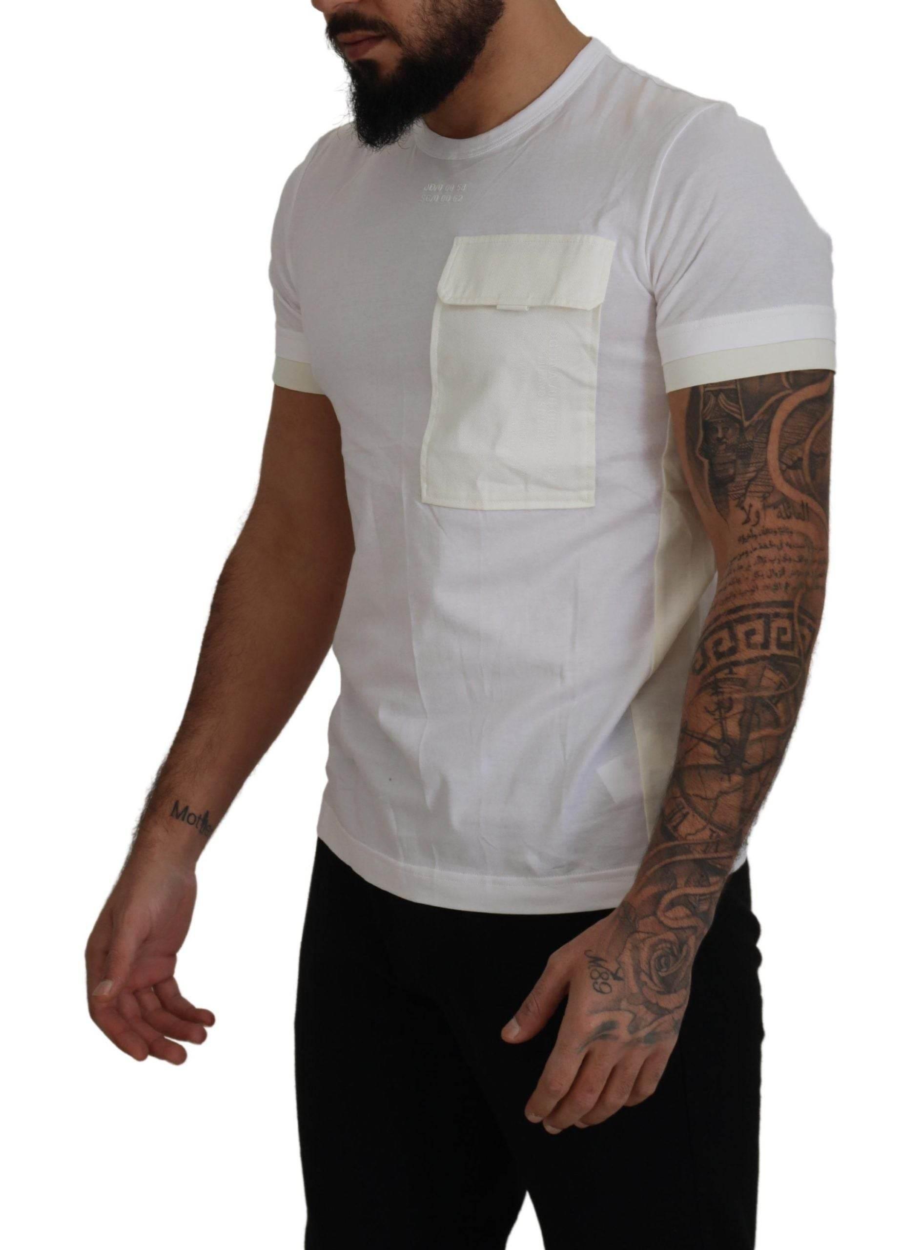 Dolce & Gabbana White Flap Pocket Short Sleeves T-shirt - Hilstor
