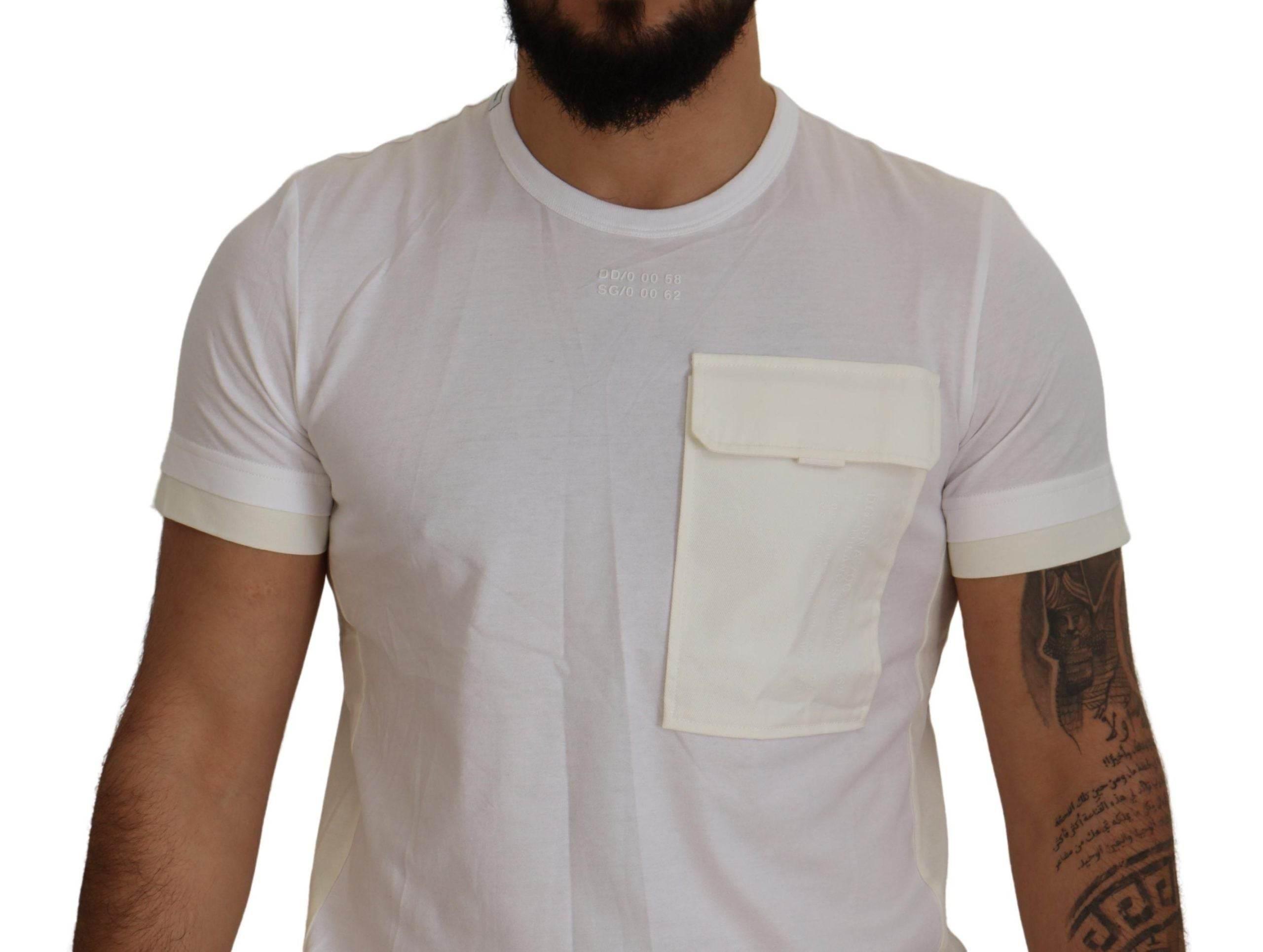 Dolce & Gabbana White Flap Pocket Short Sleeves T-shirt - Hilstor