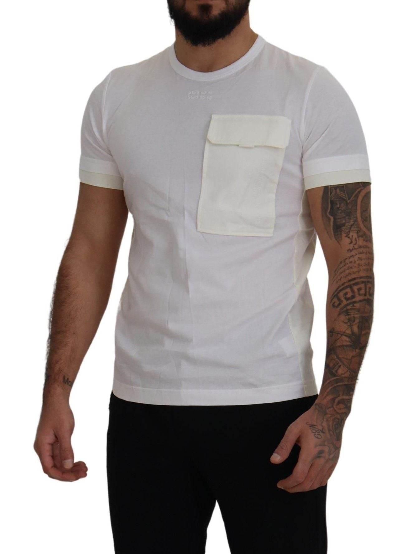 Dolce & Gabbana White Flap Pocket Short Sleeves T-shirt - Hilstor