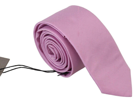 Daniele Alessandrini Pink Classic Men Necktie Accessory Silk Tie - Hilstor