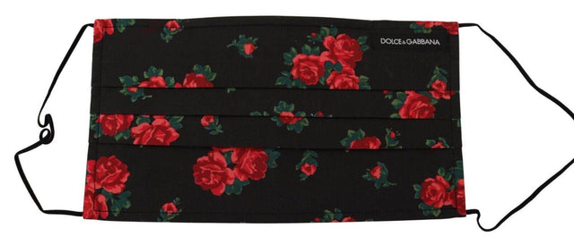 Dolce & Gabbana Elegant Floral Cotton Pleated Face Mask - Hilstor