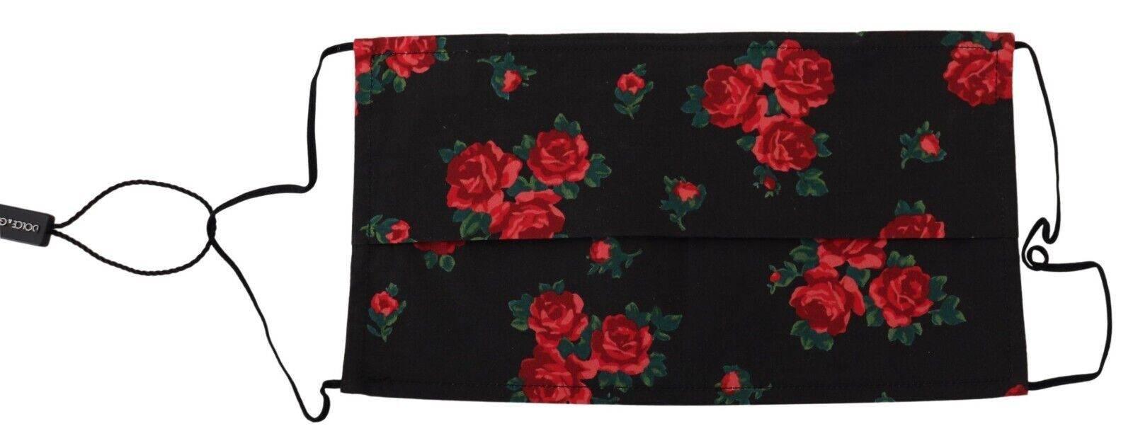 Dolce & Gabbana Elegant Floral Cotton Pleated Face Mask - Hilstor