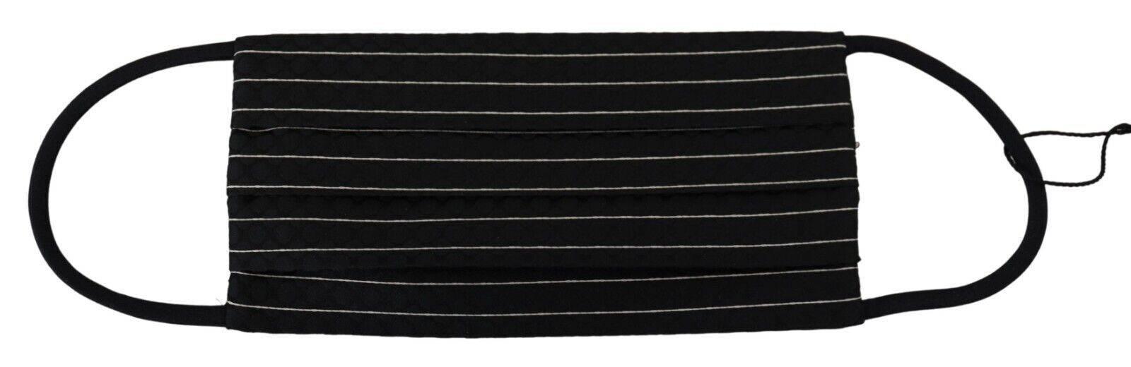 Dolce & Gabbana Elegant Striped Silk Blend Face Mask - Hilstor