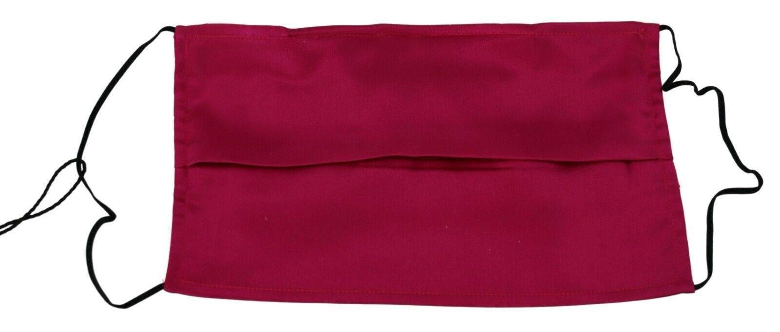 Dolce & Gabbana Elegant Silk Pleated Maroon Face Mask - Hilstor