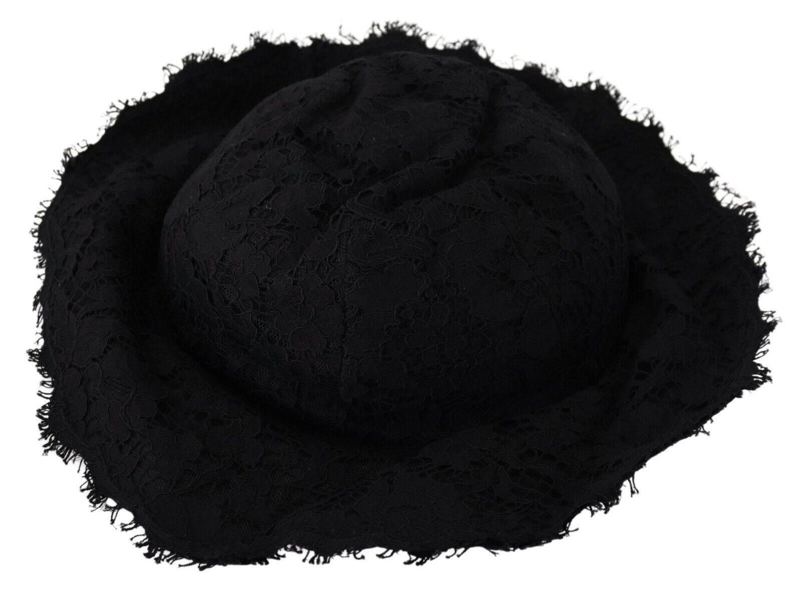 Dolce & Gabbana Black Cotton Wide Brim Shade Hat - Hilstor