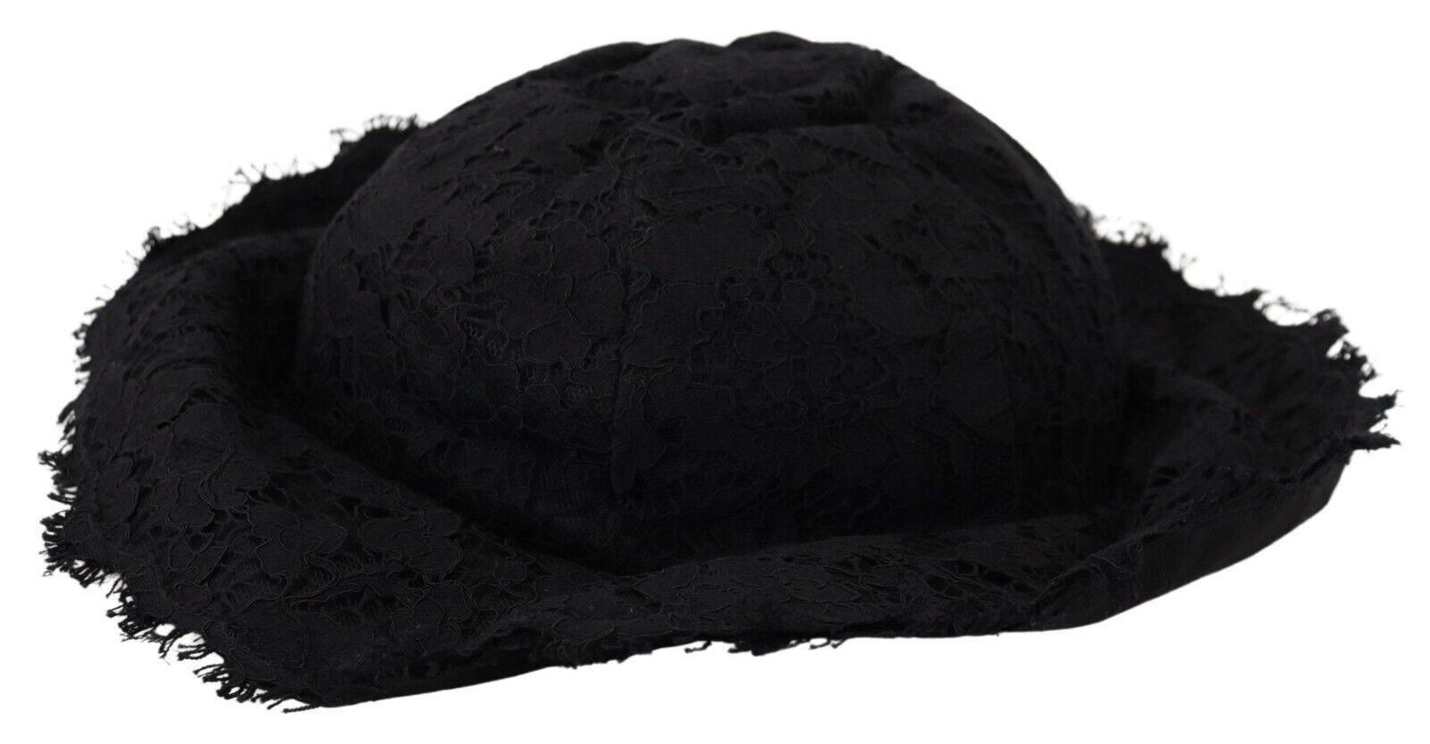 Dolce & Gabbana Black Cotton Wide Brim Shade Hat - Hilstor
