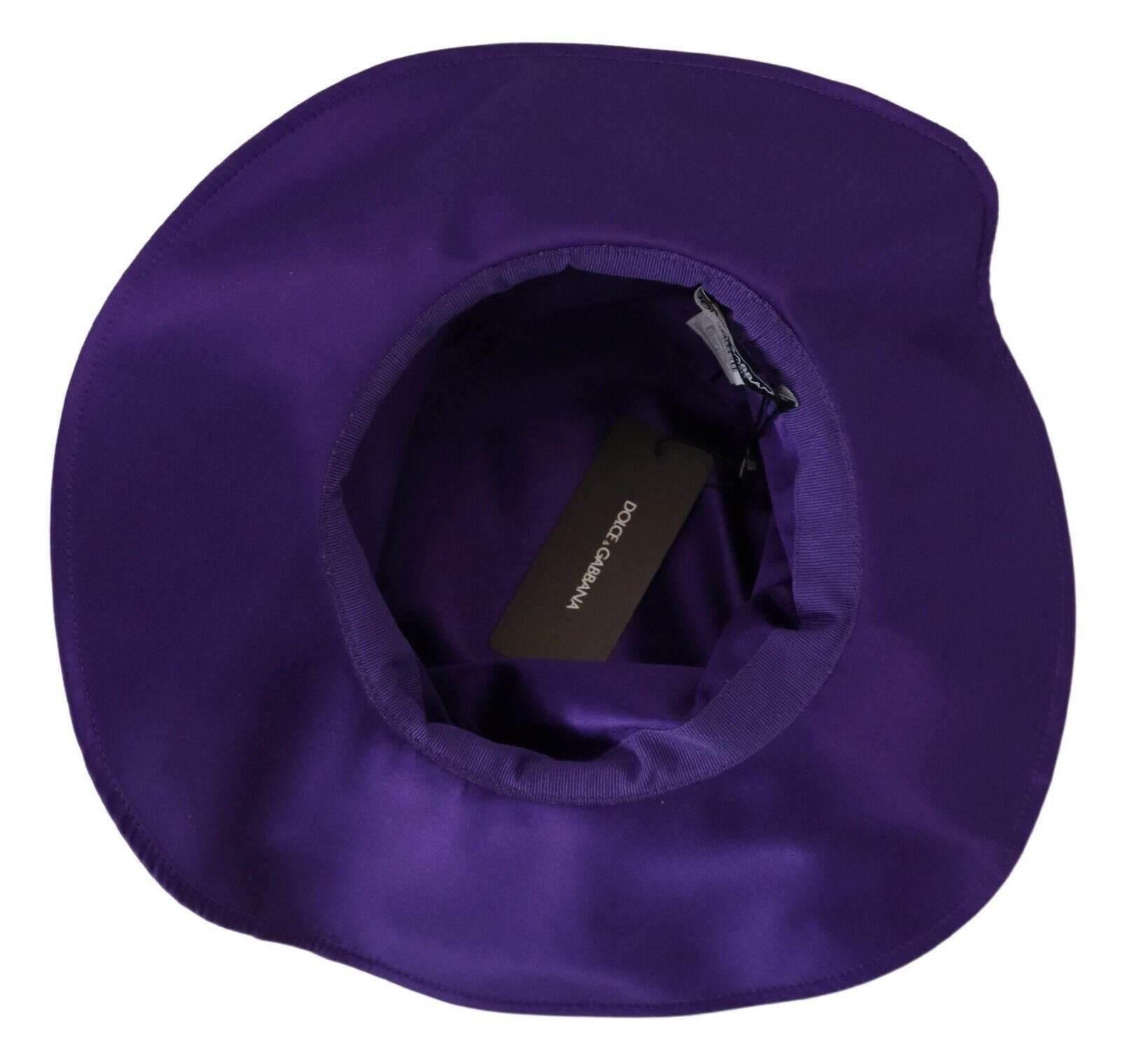 Dolce & Gabbana Elegant Purple Silk Top Hat - Hilstor
